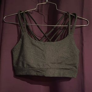 Gray sports bra